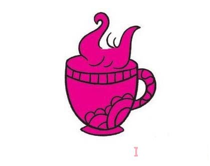 一杯咖啡的简单画法简笔画步骤教程