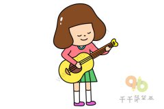 萌小妹的日常生活 有音乐梦想的萌小妹简笔画