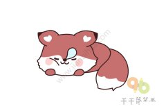 睡觉的小狐狸简笔画