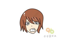 短发女生头像步骤图