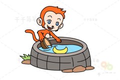 猴子简笔画 幼儿绘画