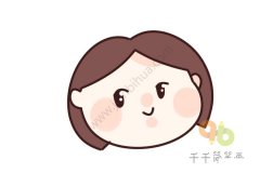 短发女生头像简笔画