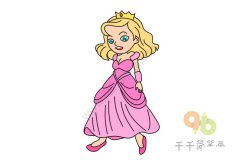 幼儿学画公主的简笔画画法