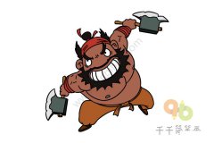 教你画李逵简笔画图片