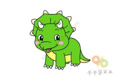 简单的三角龙简笔画画法