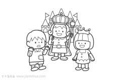 小朋友简笔画 城堡一日游