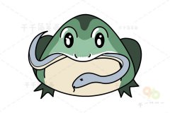 烟蛙简笔画