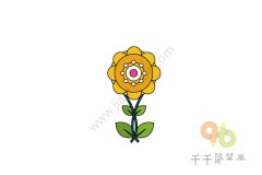 灿烂的花朵简笔画