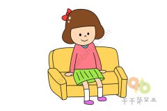 萌小妹的日常生活 萌小妹的休息时刻简笔画