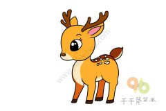 梅花鹿简笔画图片大全 幼儿启蒙画