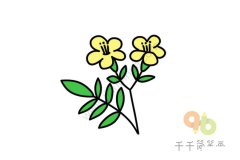 轻松学 荼蘼花简笔画