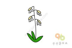 简单好画 铃兰花简笔画图片大全