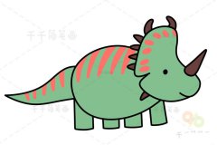 尖角龙简笔画画法