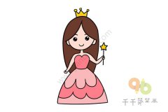 漂亮的公主简笔画图片