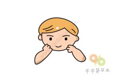 微笑女孩头像简笔画画法