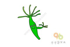 水螅简笔画怎么画