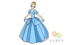 漂亮的公主简笔画步骤图