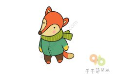 幼儿学画小狐狸的画法