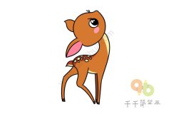 幼儿学画梅花鹿简笔画