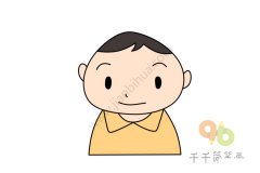 短发男孩头像简笔画