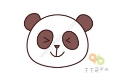 熊猫头像简笔画画法