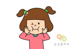 萌小妹的日常生活 萌小妹的双马尾简笔画