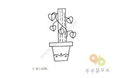 简单好看的绿萝简笔画步骤图
