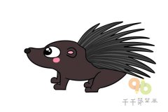 幼儿学画豪猪简笔画