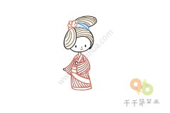 幼儿宝宝画西施的画法