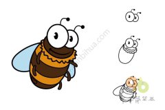 斜眼睛的蜜蜂简笔画