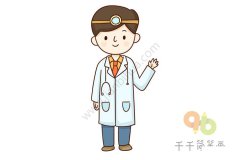 怎么画五官科医生简笔画图片