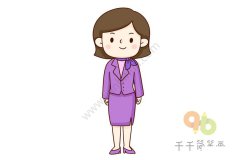 怎么画列车员简笔画图片