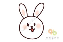 教你画 小白兔头像简笔画