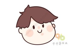 短头发男生头像简笔画