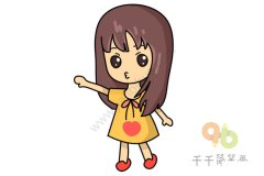 小女孩简笔画 前方的路好迷茫