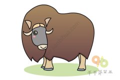 幼儿学画麝牛的画法