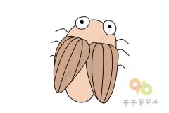 棕色的甲虫简笔画