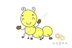 快乐的毛毛虫简笔画