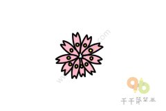 盛开的樱花简笔画