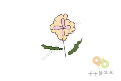 甜美风小野花简笔画小素材