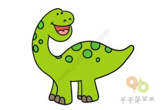 开心的恐龙简笔画