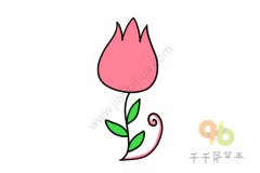 美丽的花朵简笔画怎么画