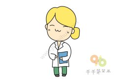 教你画职业人物女老师简笔画