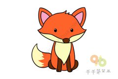 幼儿宝宝启蒙画小狐狸的画法