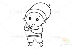小男孩简笔画 轻松学画动漫人物