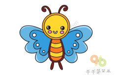 漂亮的蝴蝶简笔画图片