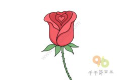 玫瑰简笔画