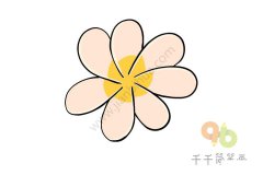 美丽的花朵简笔画画法