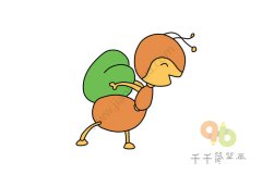 搬运粮食的蚂蚁简笔画