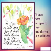 花朵水彩手绘画